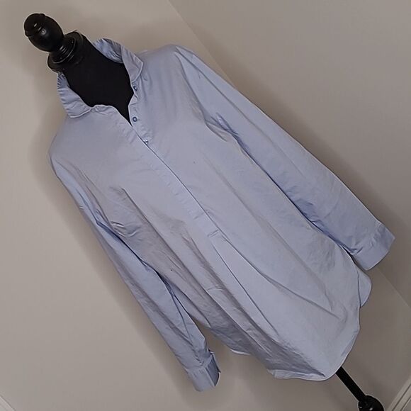 Jaclyn Smith collection sz XXL light blue polo neckline button front shirt - Picture 1 of 7